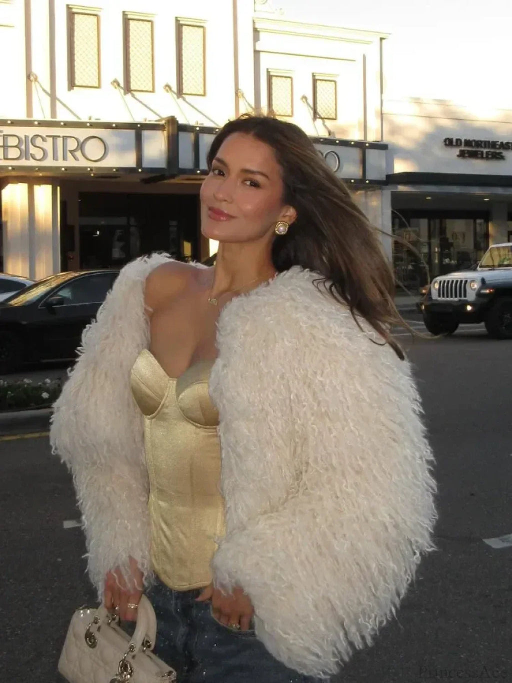 Vintage Solid Plush Fluffy Short Coat image 2