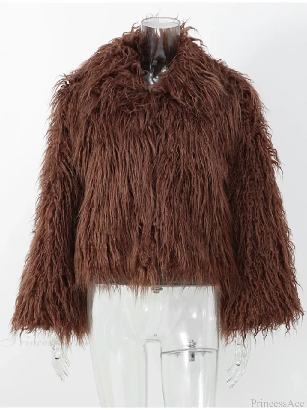 Vintage Solid Plush Fluffy Short Coat image 8