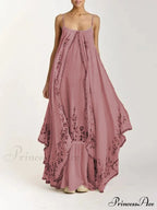 Vintage Spaghetti Strap Sleeveless Elegant Long Maxi Dress image 5