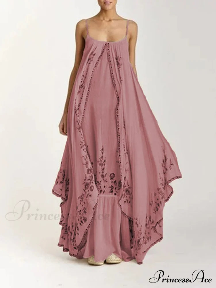 Vintage Spaghetti Strap Sleeveless Elegant Long Maxi Dress image 5