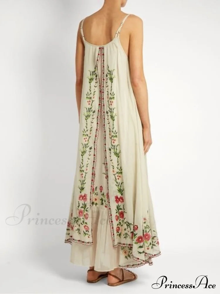 Vintage Spaghetti Strap Sleeveless Elegant Long Maxi Dress image 12