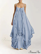 Vintage Spaghetti Strap Sleeveless Elegant Long Maxi Dress image 8