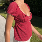 Vintage Square Collar Milkmaid Crop Top image 4