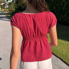 Vintage Square Collar Milkmaid Crop Top image 5