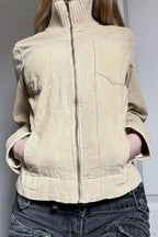 Vintage Streetwear Utility Solid Lapel Pocket Jacket image 3