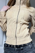 Vintage Streetwear Utility Solid Lapel Pocket Jacket image 1