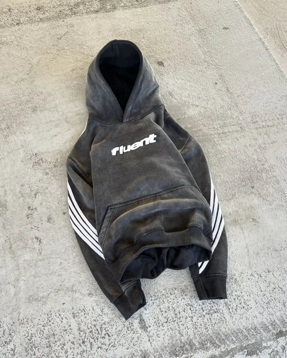 Vintage Stripe Graphic Pullover Hoodie image 1
