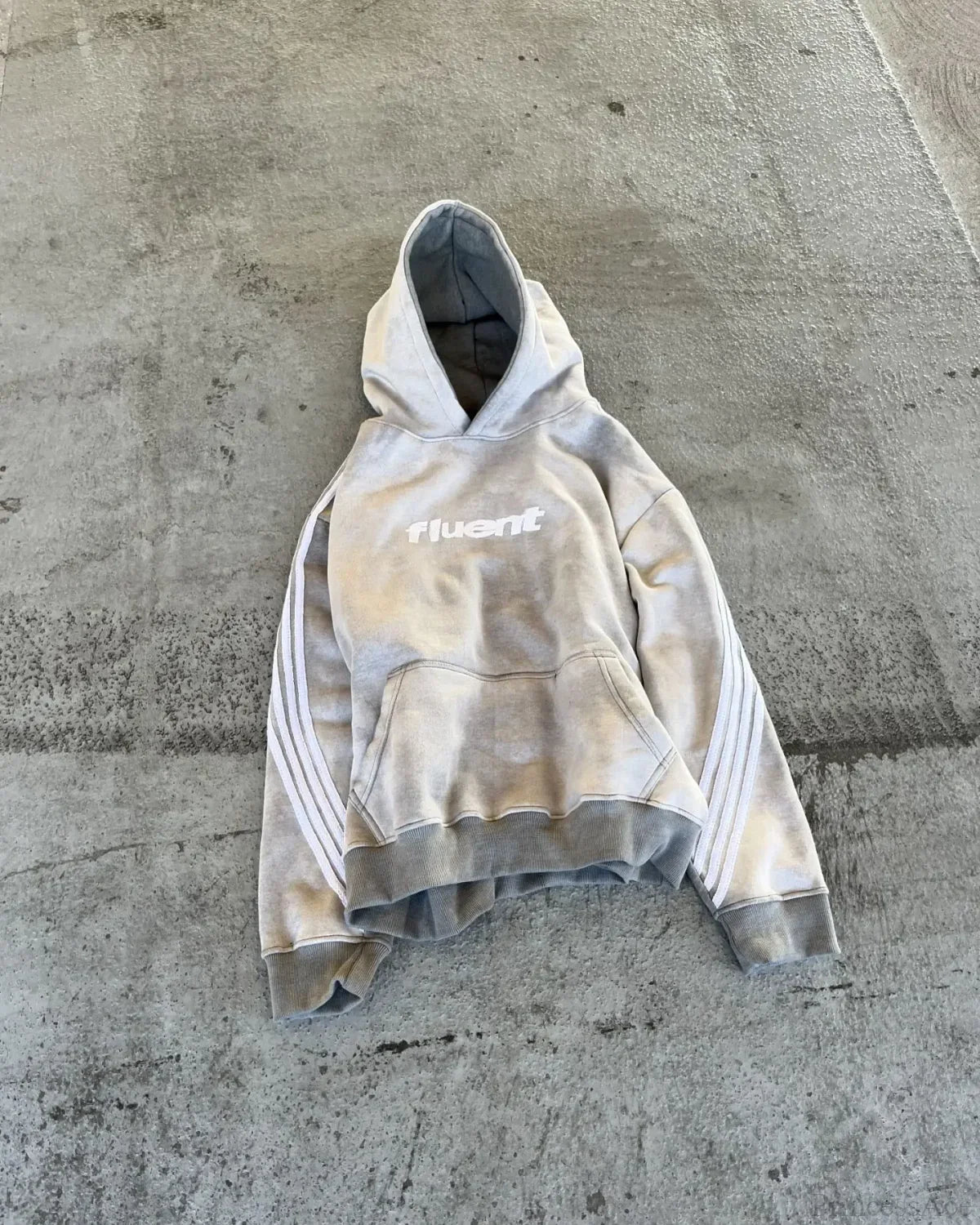 Vintage Stripe Graphic Pullover Hoodie image 2