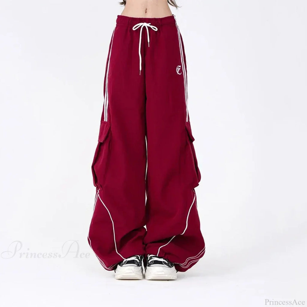 Vintage Stripe Hip Hop Cargo Pants image 1