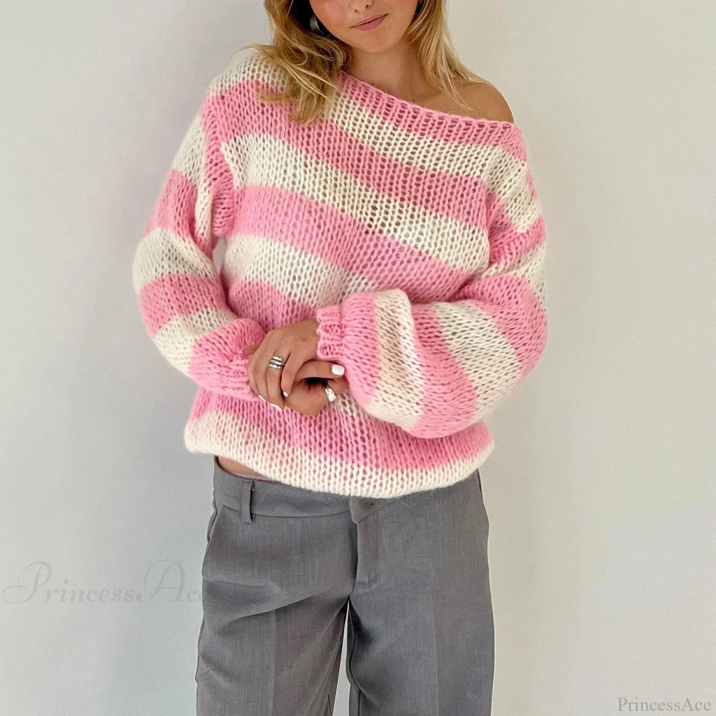 Vintage Striped Boat Neck Sweater image 6
