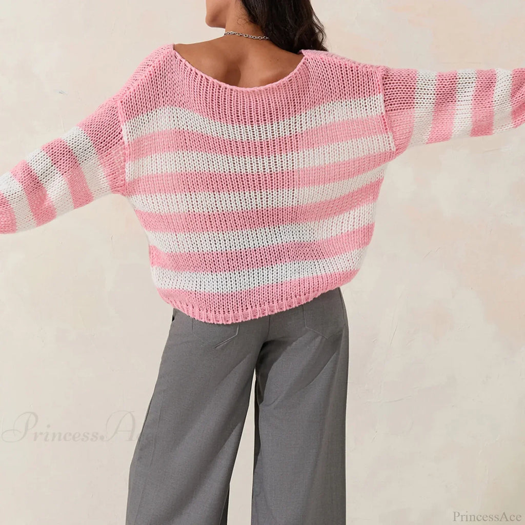 Vintage Striped Boat Neck Sweater image 5