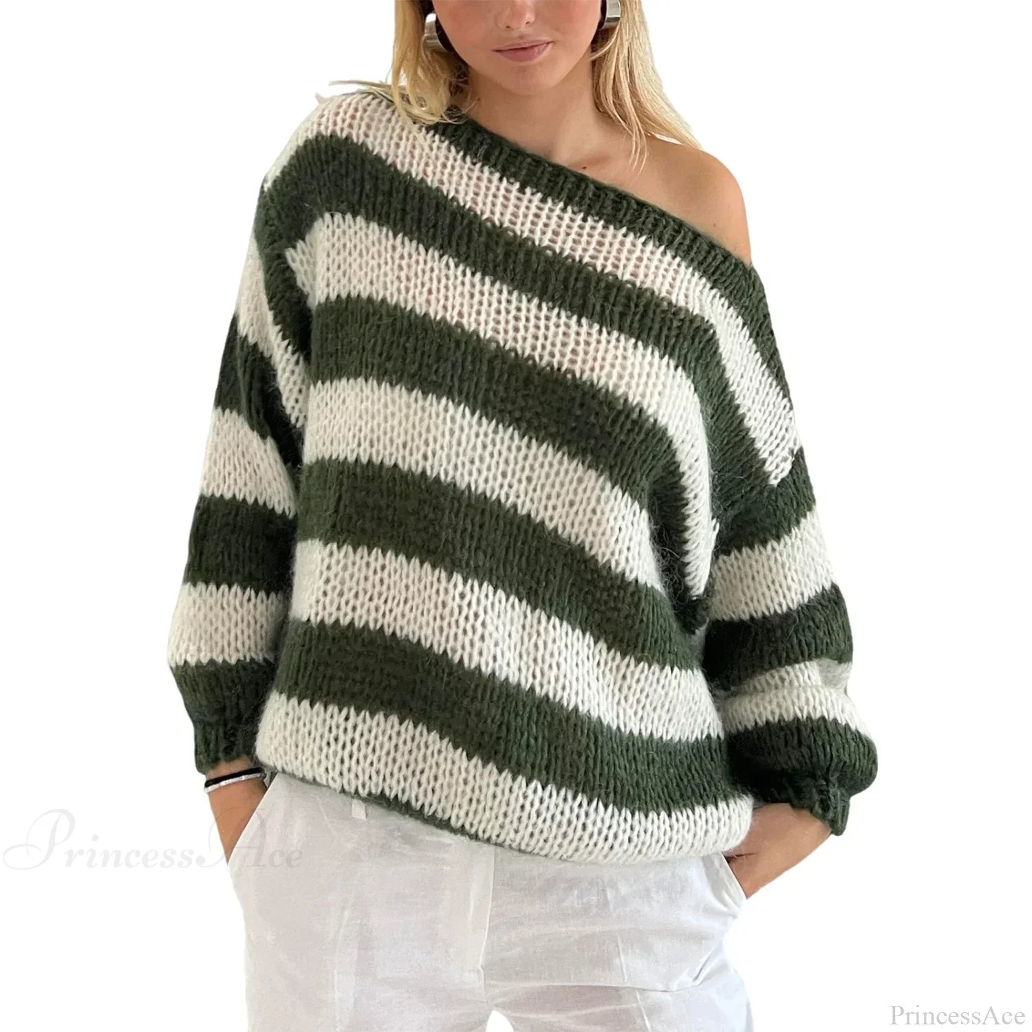 Vintage Striped Boat Neck Sweater image 7