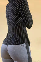 Vintage Striped Lace Contrast Blouse image 3