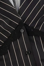 Vintage Striped Lace Contrast Blouse image 4