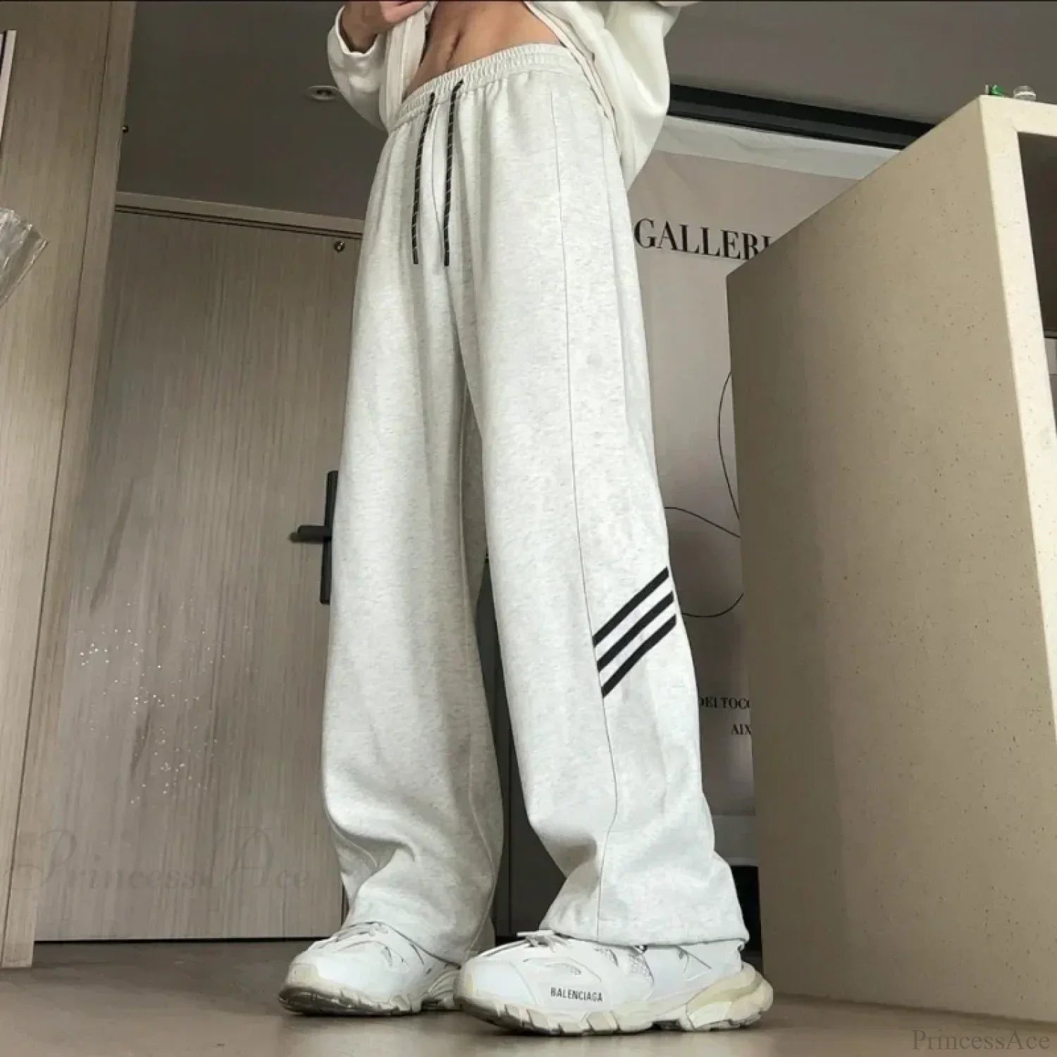 Vintage Stripes Loose Casual Pants image 3
