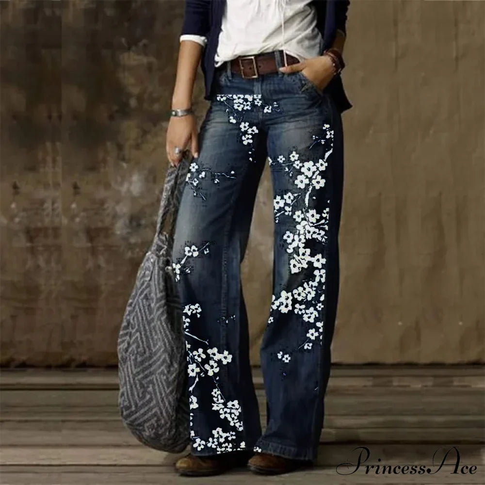 Vintage Style Loose Wide Leg Streetwear Denim Jean image 6