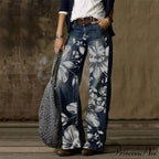 Vintage Style Loose Wide Leg Streetwear Denim Jean image 4