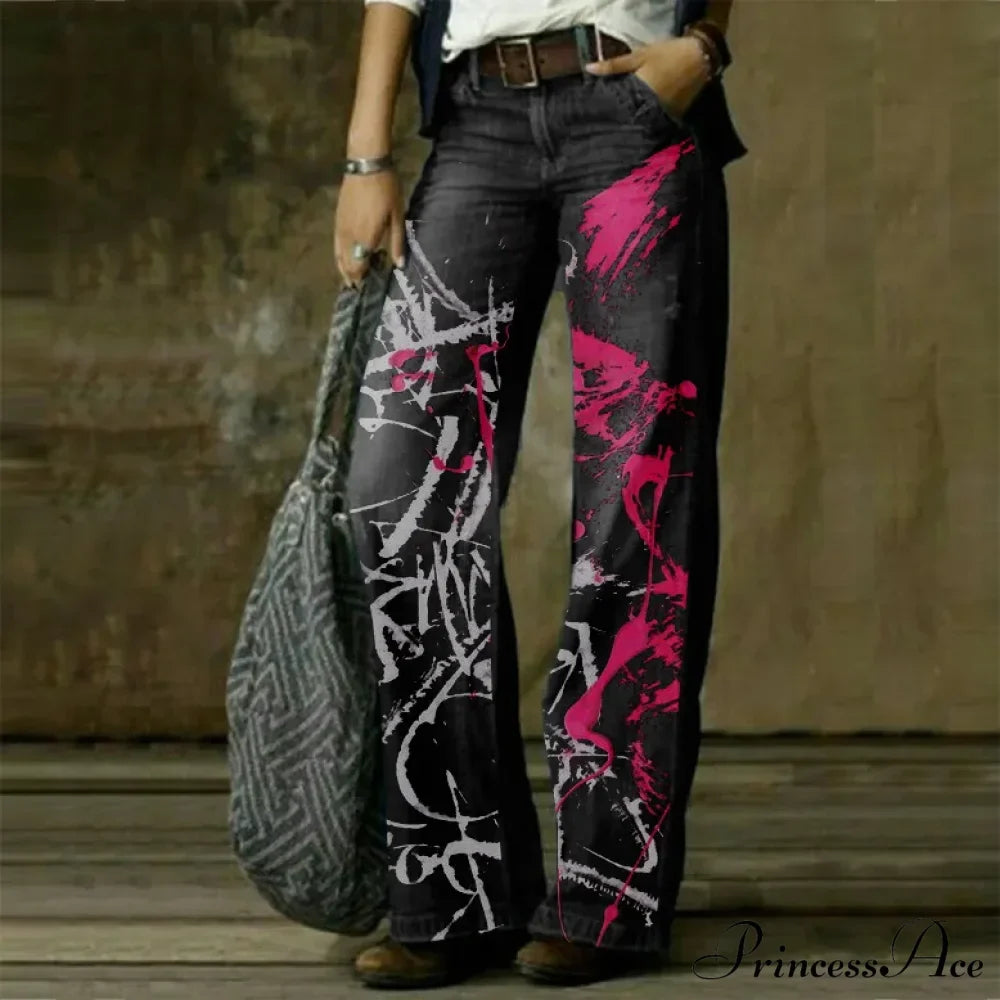 Vintage Style Loose Wide Leg Streetwear Denim Jean image 10