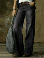 Vintage Style Loose Wide Leg Streetwear Denim Jean image 7