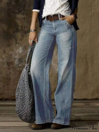 Vintage Style Loose Wide Leg Streetwear Denim Jean image 9