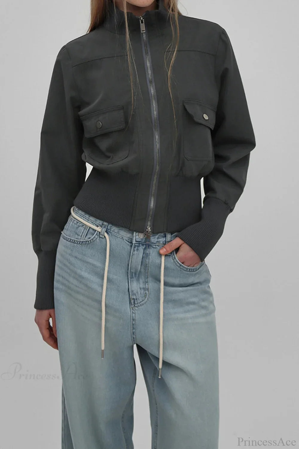 Vintage Utility Ribbed Pockets Jacket image 6