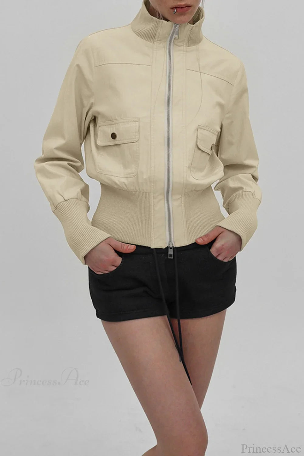 Vintage Utility Ribbed Pockets Jacket image 3