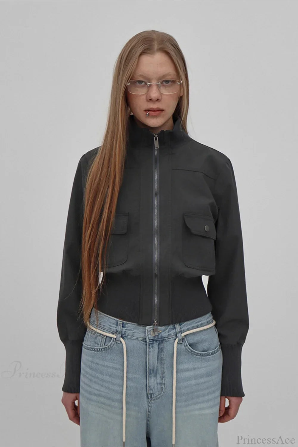 Vintage Utility Ribbed Pockets Jacket image 5