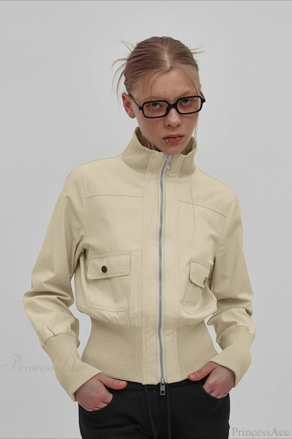 Vintage Utility Ribbed Pockets Jacket image 1