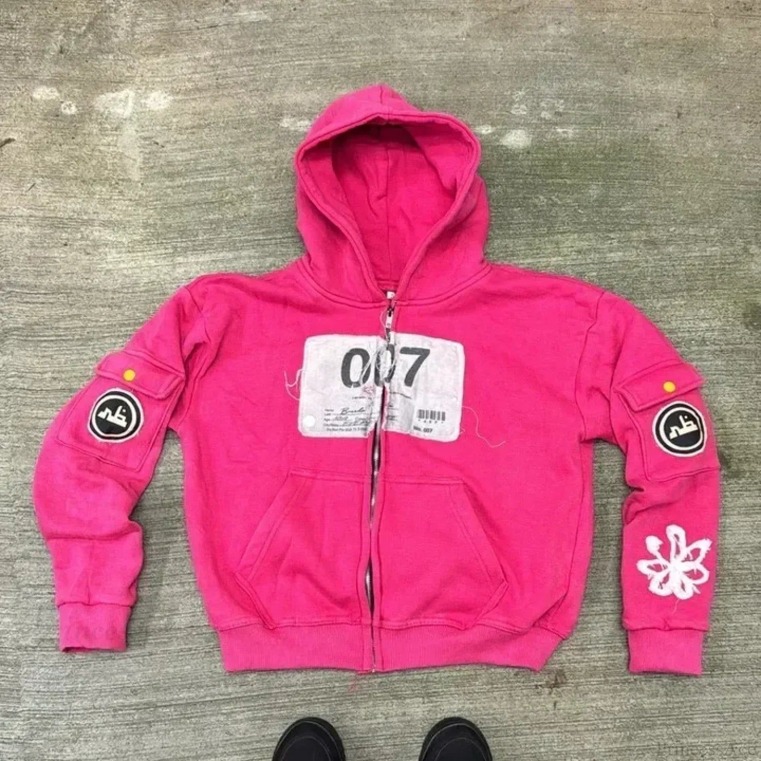 Vintage Wash Zip Up Hoodie image 3