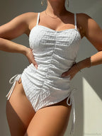 Vintage White Pleate Tie Side One Piece image 2
