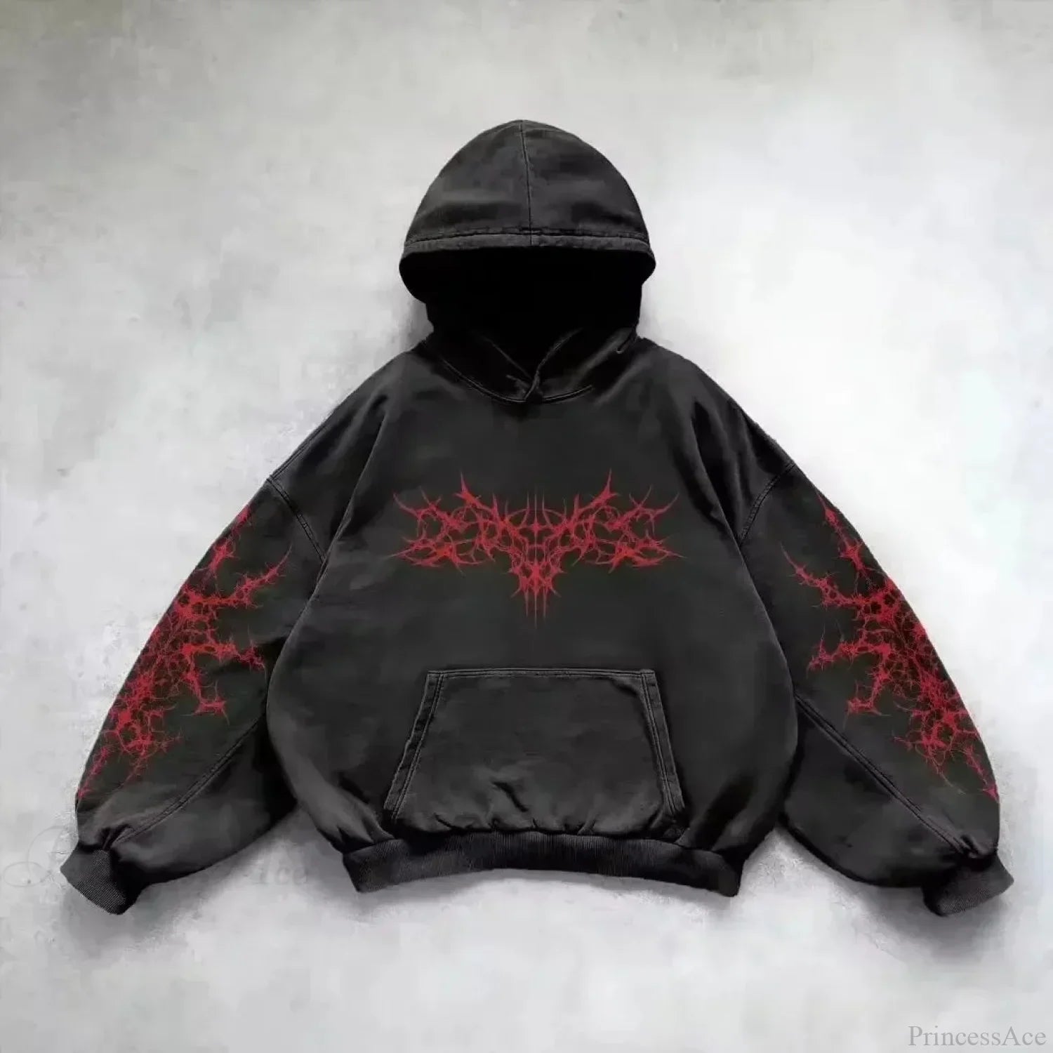 Vintage Y2K Gothic Printed Zipper Hoodie image 2