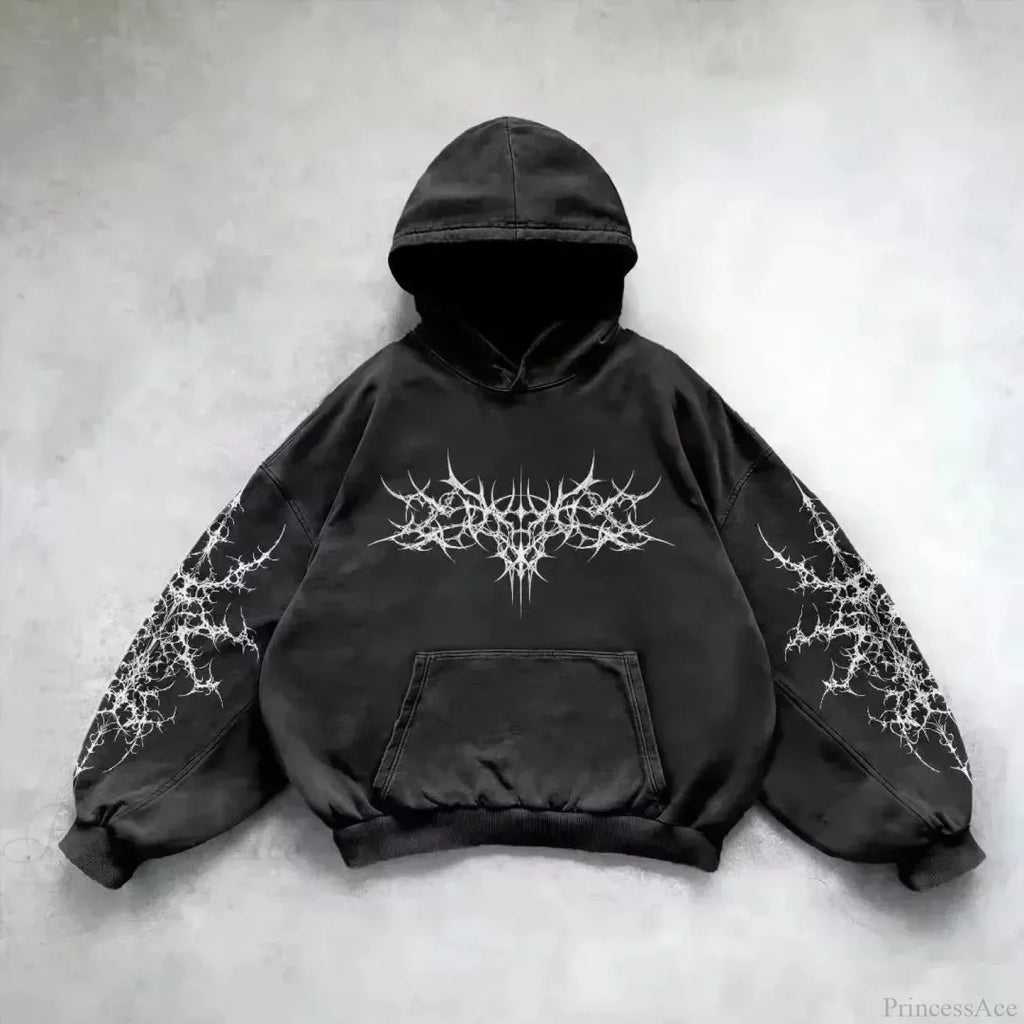 Vintage Y2K Gothic Printed Zipper Hoodie image 1