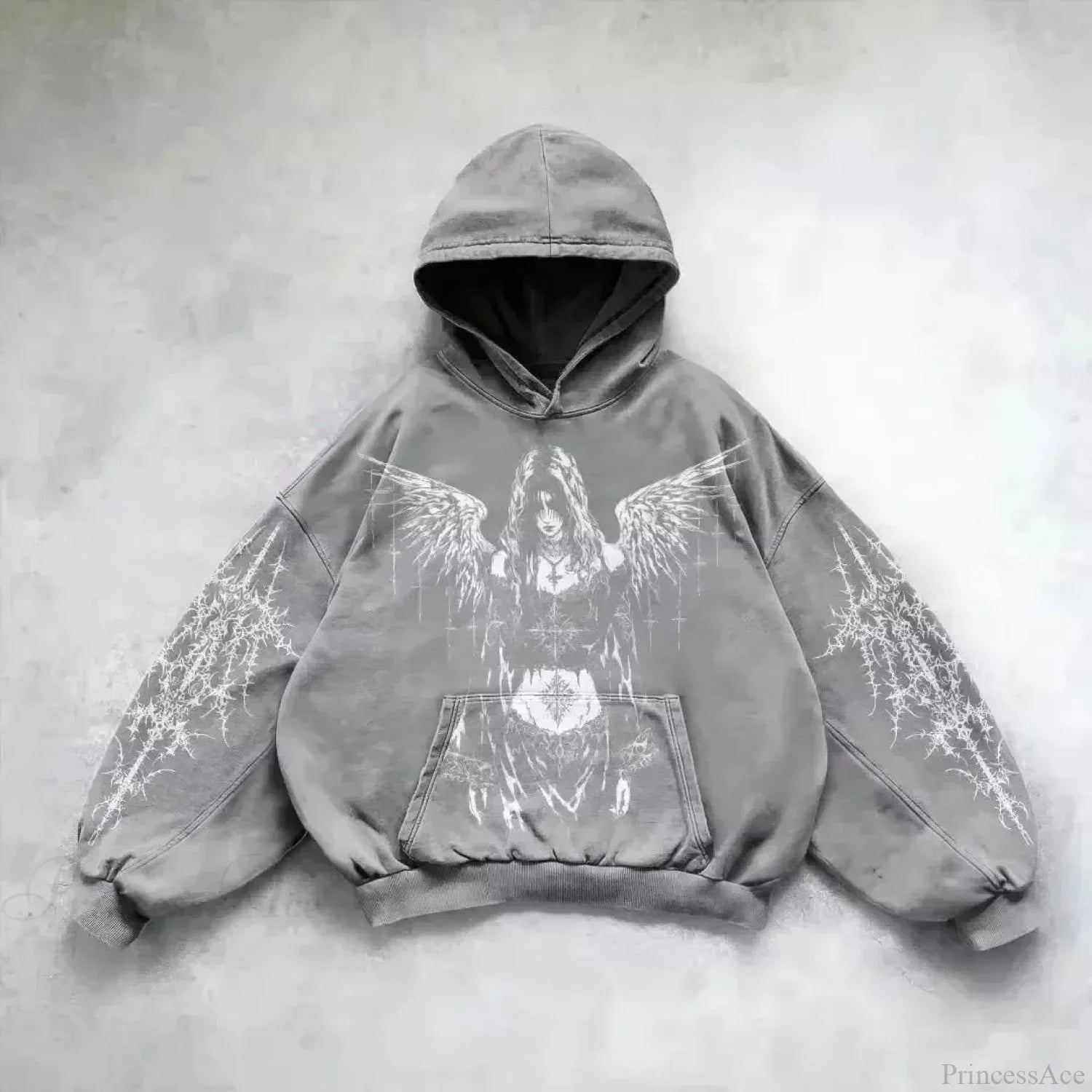 Vintage Y2K Gothic Printed Zipper Hoodie image 3