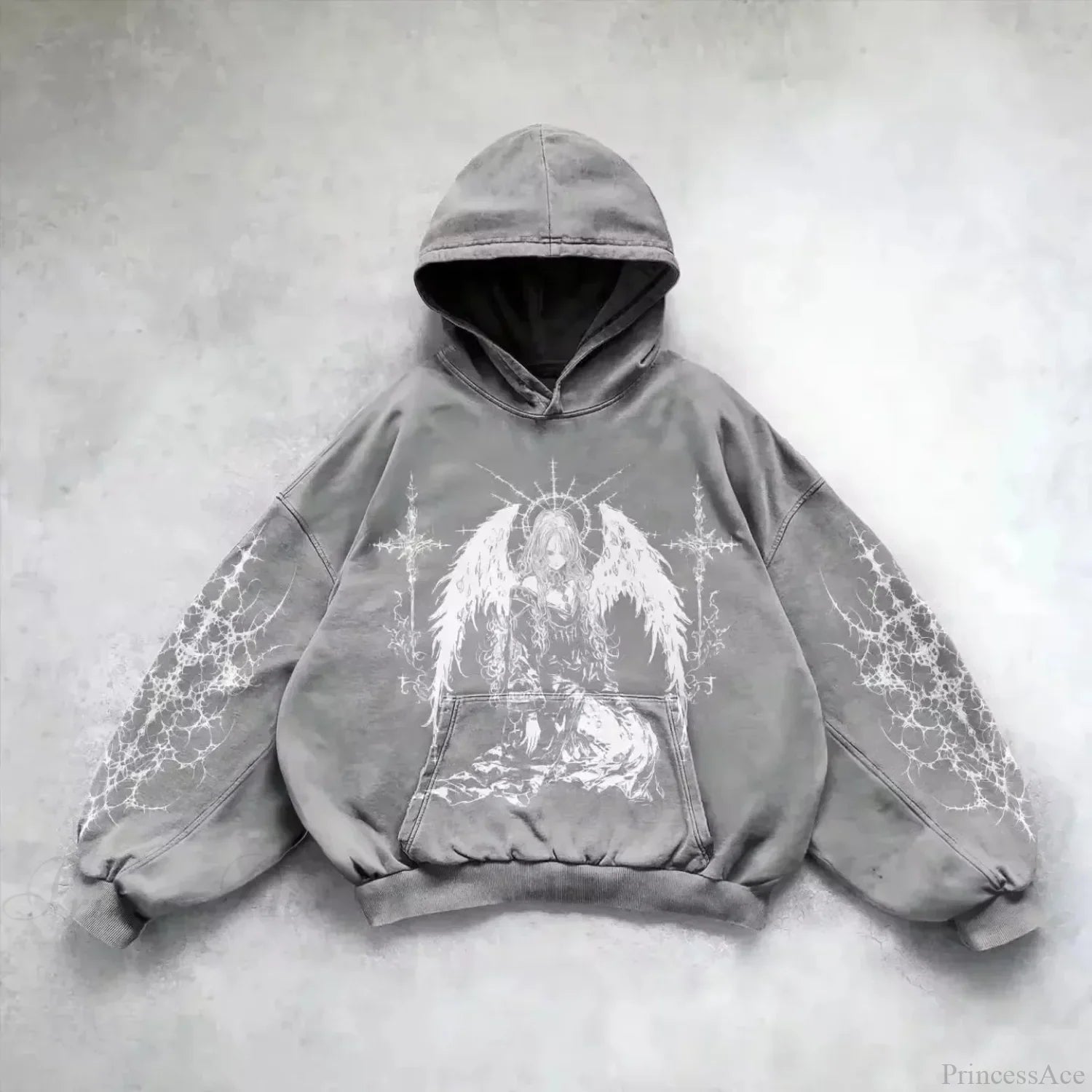 Vintage Y2K Gothic Printed Zipper Hoodie image 8