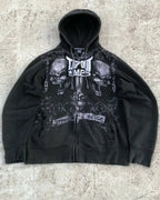 Vintage Y2K Gothic Skeleton Zipper Hoodie image 2
