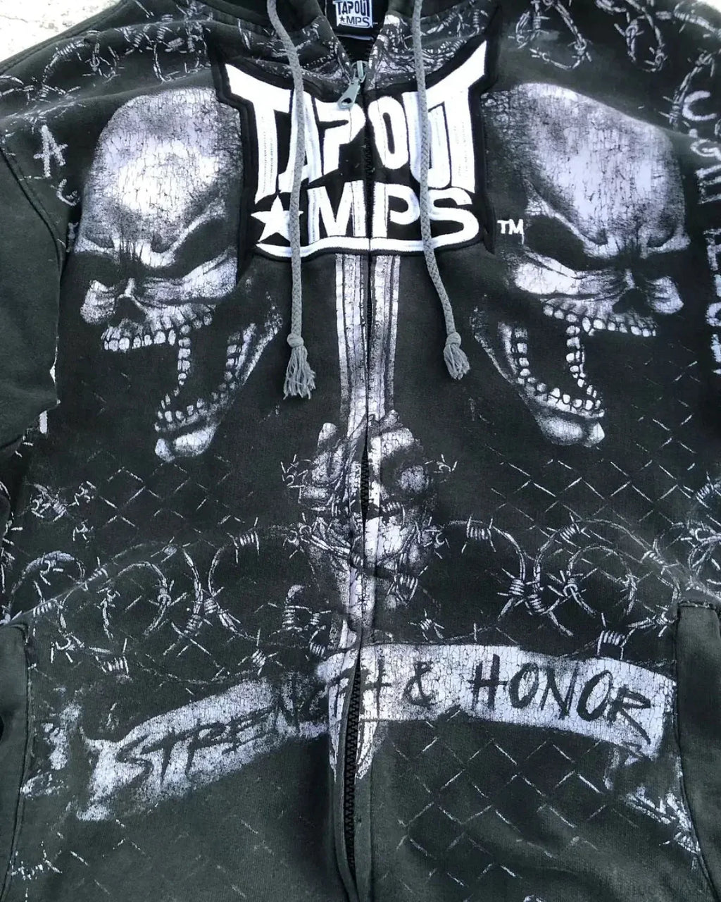 Vintage Y2K Gothic Skeleton Zipper Hoodie image 3