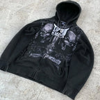 Vintage Y2K Gothic Skeleton Zipper Hoodie image 1