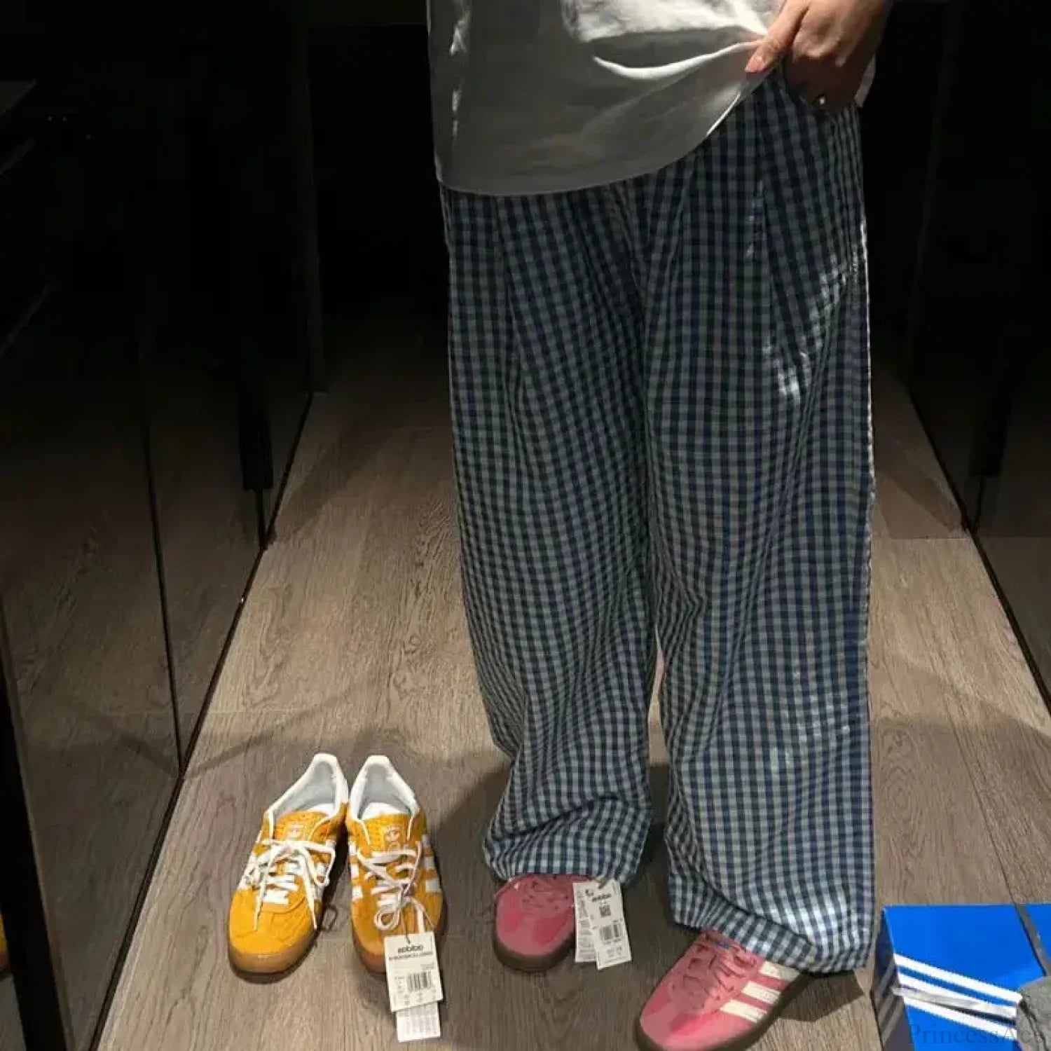 Vintage Y2K Plaid Women Casual Baggy Pants image 6
