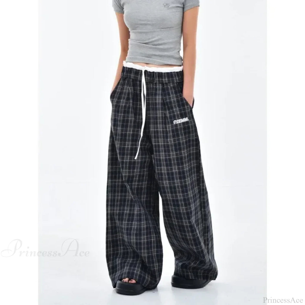 Vintage Y2K Plaid Women Sweatpants Pants image 5