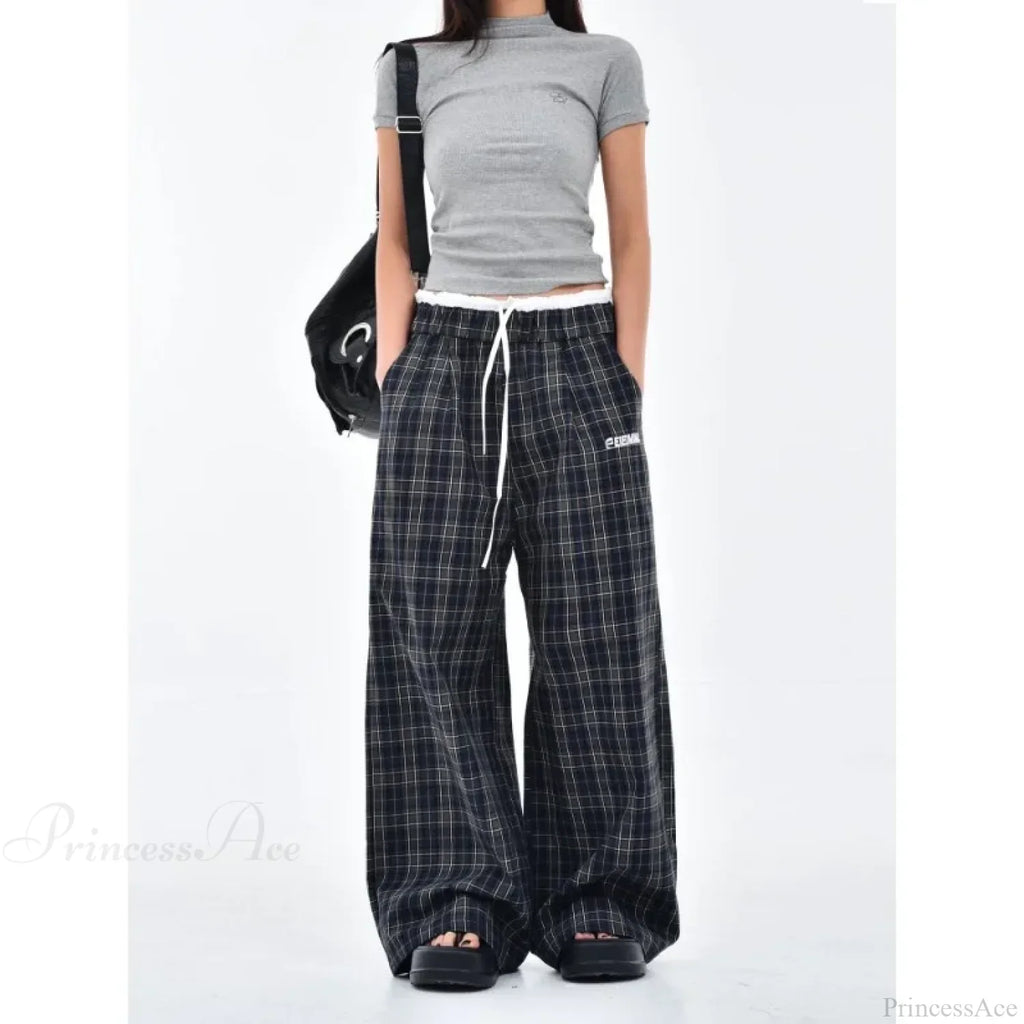 Vintage Y2K Plaid Women Sweatpants Pants image 4