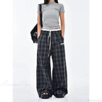 Vintage Y2K Plaid Women Sweatpants Pants image 4