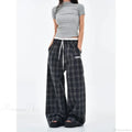 Vintage Y2K Plaid Women Sweatpants Pants image 2