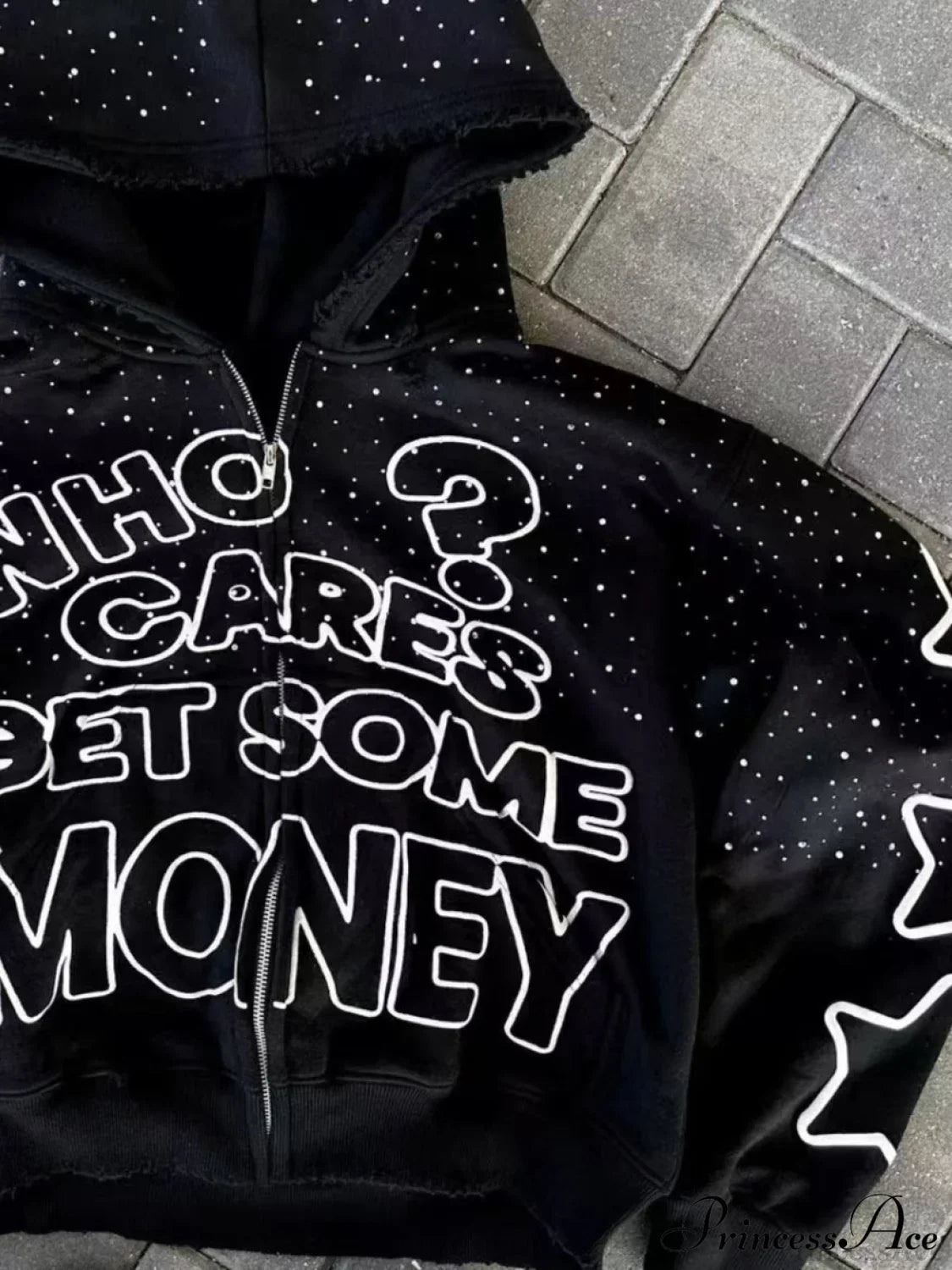 Vintage Y2k Zipper Print Hoodie image 3