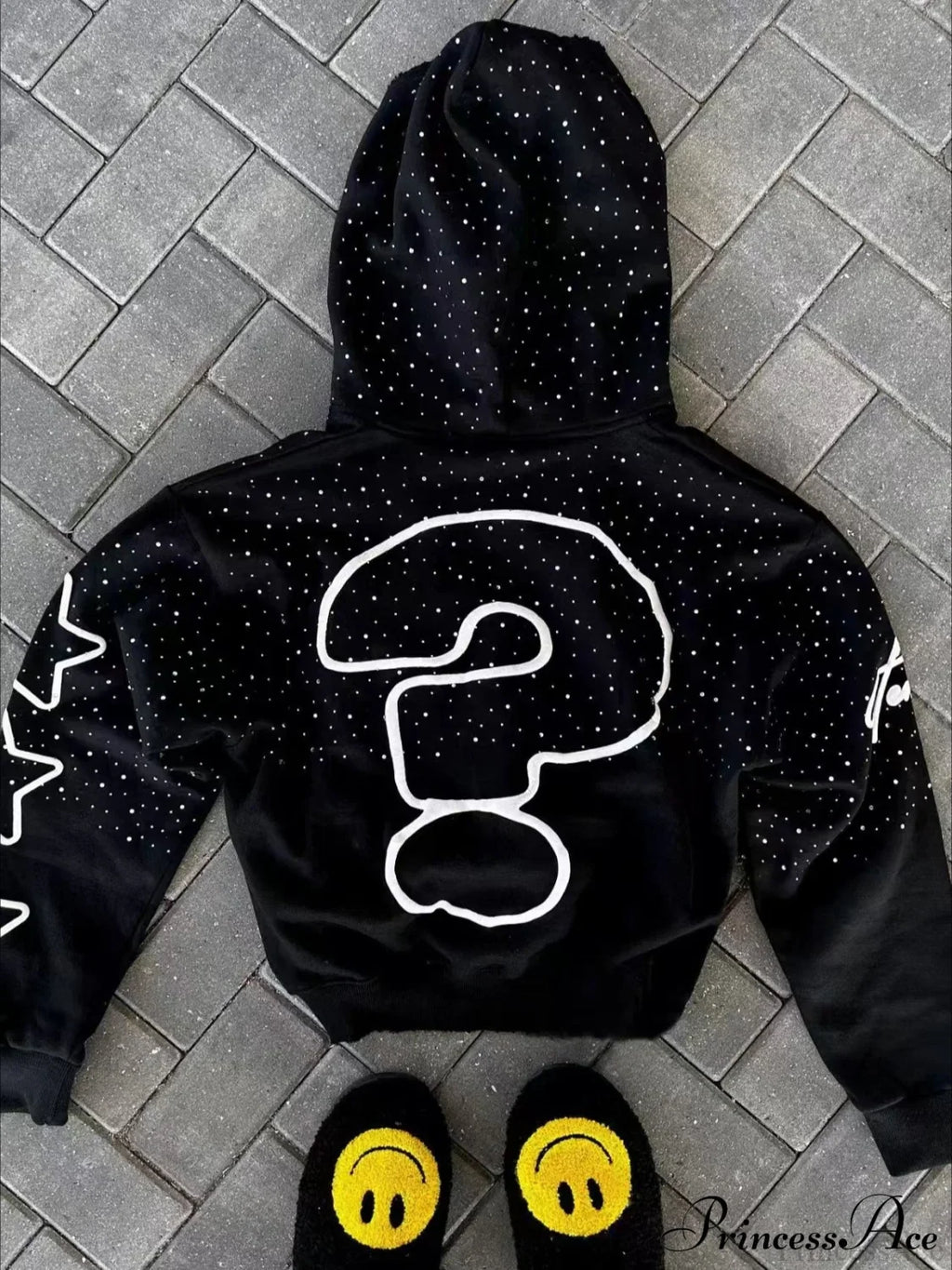 Vintage Y2k Zipper Print Hoodie image 2
