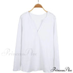 Waffle Neck Tops Knit Henley V for Women image 19
