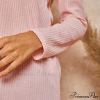 Waffle Neck Tops Knit Henley V for Women image 15