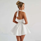 Waist Wrap A-line Mini Vacation Dress image 3