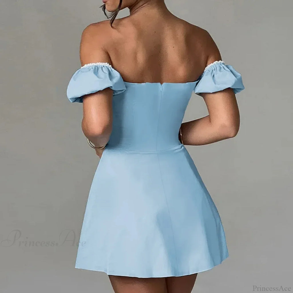 Waist Wrap A-line Off Shoulder Vacation Dress image 4