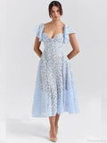 Waist Wrap Lace Vacation Dress image 4