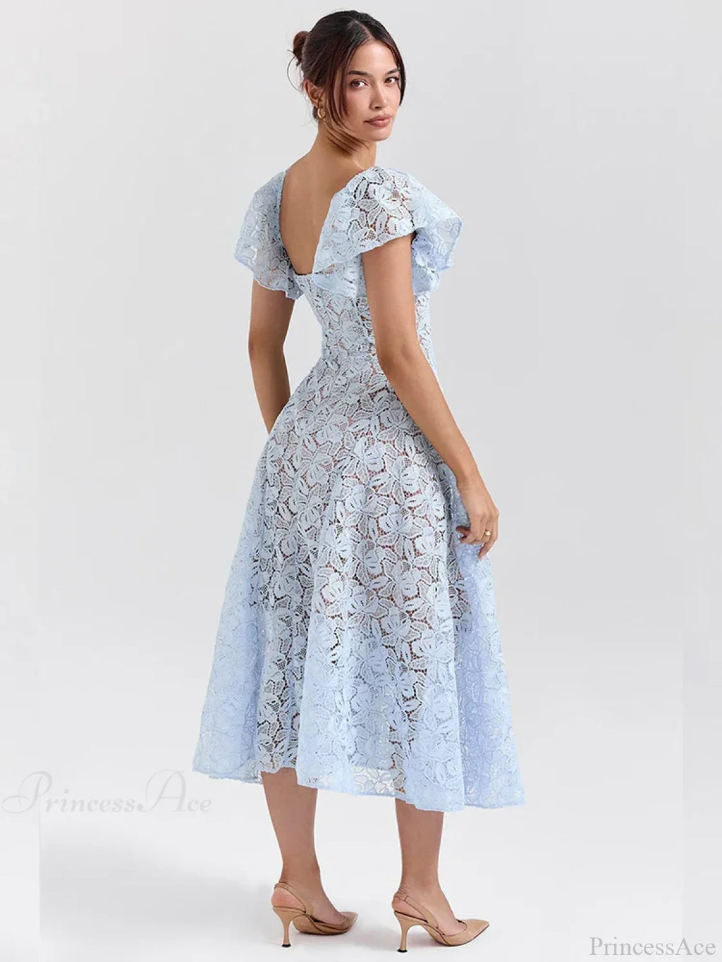 Waist Wrap Lace Vacation Dress image 6